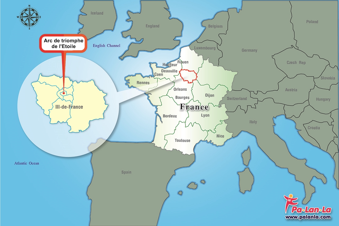 Arc de triomphe de l'Étoile and Avenue des Champs-Élysées